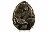 Septarian Dragon Egg Geode - Sparkly Black Crystals #344441-1